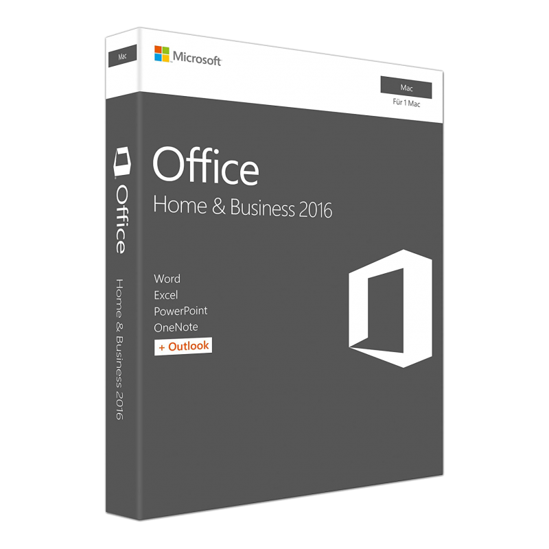 Microsoft Office 2016 Home and Business Mac Deutsch/Multilingual (W6F-00627)