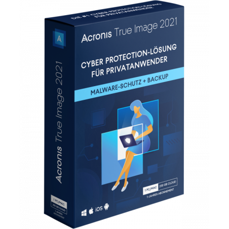 Acronis True Image 2021 Advanced 1 Jahr 1 PC/Mac + 250 GB Acronis Cloud Storage