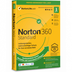 Norton 360 Standard 1 Gerät 1 Jahr + 10 GB MD (mit Abonnement) (deutsch)
