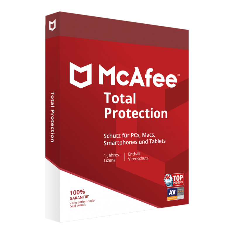 McAfee Total Protection 10 Geräte 1 Jahr (aktuelle Jahresversion) (deutsch)