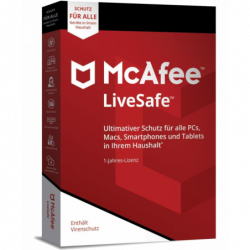 McAfee LiveSafe Unlimitiert Geräte 1 Jahr (deutsch)