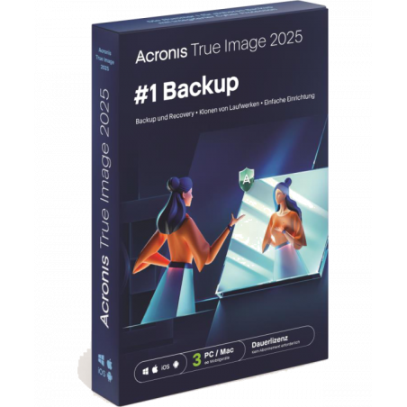 Acronis True Image 2025 3 PCs/Macs Dauerlizenz (kein Abonnement) (HOUYSHZZS)