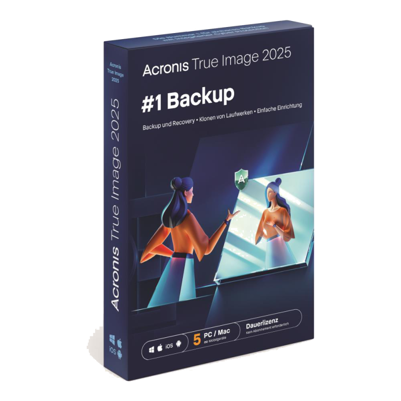 Acronis True Image 2025 5 PCs/Macs Dauerlizenz (kein Abonnement) (HOJSSHZZS)
