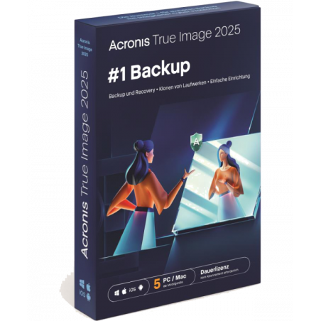 Acronis True Image 2025 5 PCs/Macs Dauerlizenz (kein Abonnement) (HOJSSHZZS)