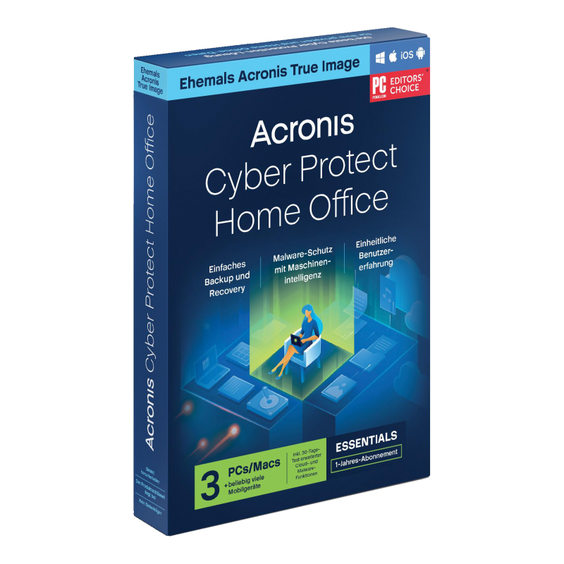 Acronis Cyber Protect Home Office Essentials 3 Geräte 1 Jahr