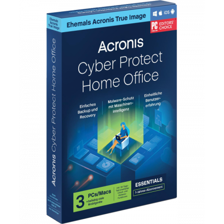 Acronis Cyber Protect Home Office Essentials 3 Geräte 1 Jahr