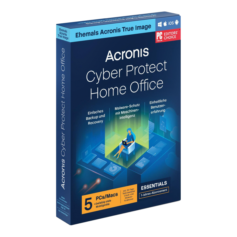 Acronis Cyber Protect Home Office Essentials 5 Geräte 1 Jahr