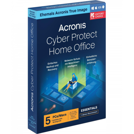 Acronis Cyber Protect Home Office Essentials 5 Geräte 1 Jahr