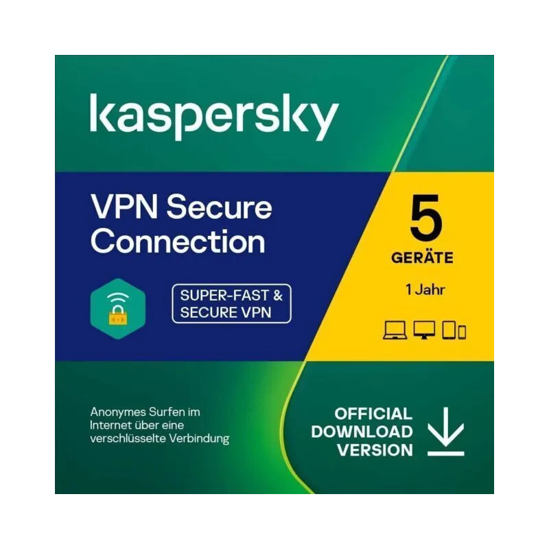 Kaspersky Secure Connection VPN 1 Account 5 PC 1 Jahr