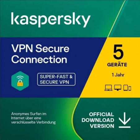 Kaspersky Secure Connection VPN 1 Account 5 PC 1 Jahr