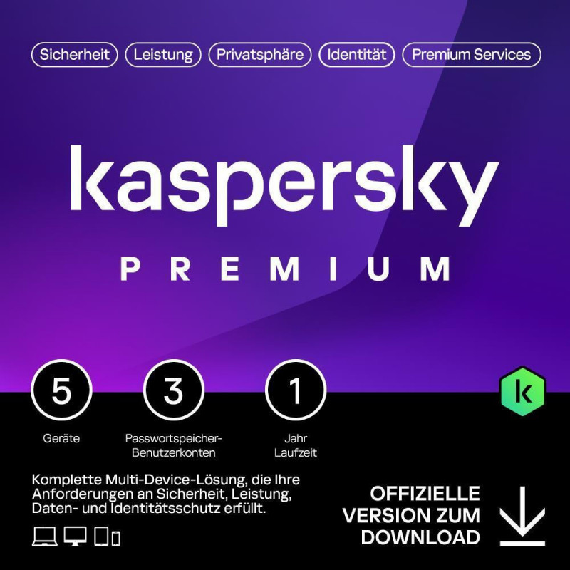 Kaspersky Premium 5 PC 1 Jahr
