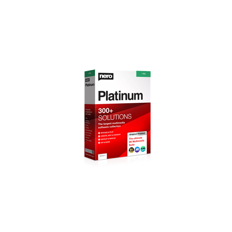 Nero Platinum Unlimited 2025 1 PC - Lebenslange Laufzeit