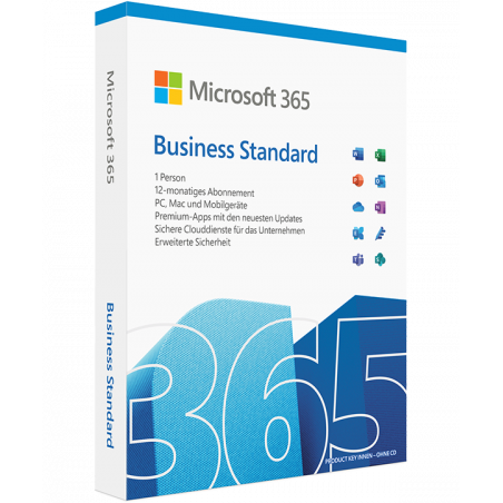 Microsoft 365 Business Standard 1 Jahr 15 Geräte Deutsch/Multilingual (ESD) (CFQ7TTC0LDPB:0001)