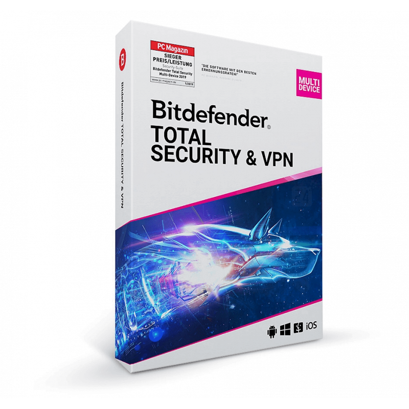 Bitdefender Total Security & Premium VPN 3 Geräte 1 Jahr (deutsch) aktuelle Jahresversion