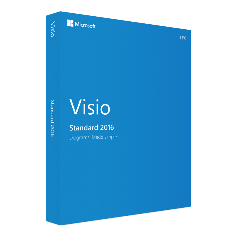 Microsoft Visio Standard 2016 Deutsch/Multilingual (D86-05549)