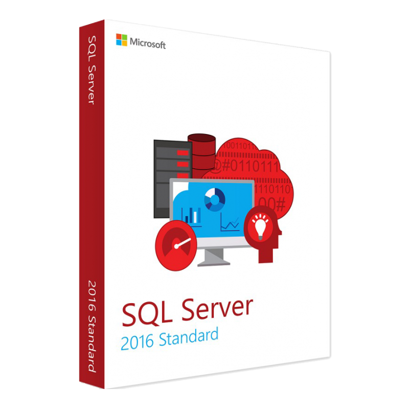 Microsoft SQL Server 2016 Standard inkl. 10 Clients (CALs) Deutsch/Multilingual ESD